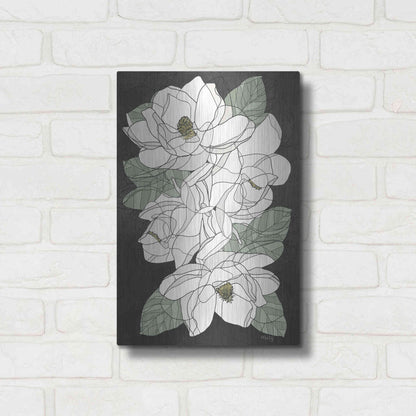 Luxe Metal Art 'Cascading Magnolias' by Heidi Kuntz, Metal Wall Art,12x16