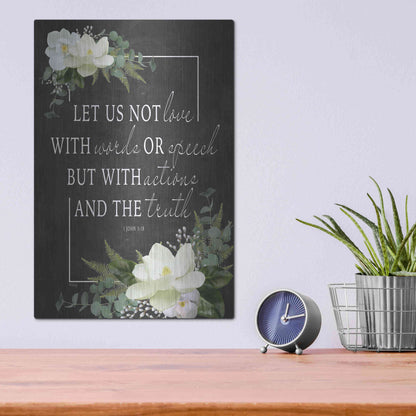 Luxe Metal Art 'Let Us Not Love' by Heidi Kuntz, Metal Wall Art,12x16