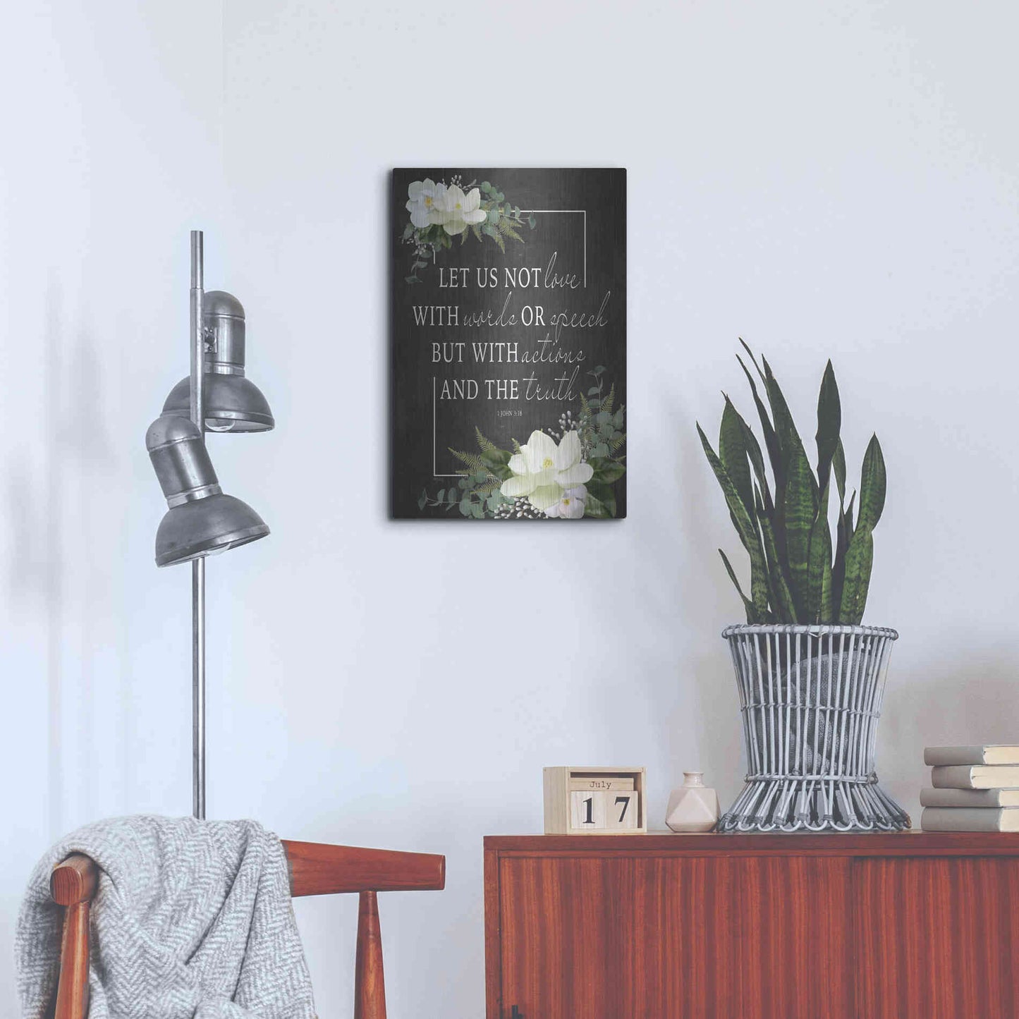 Luxe Metal Art 'Let Us Not Love' by Heidi Kuntz, Metal Wall Art,16x24