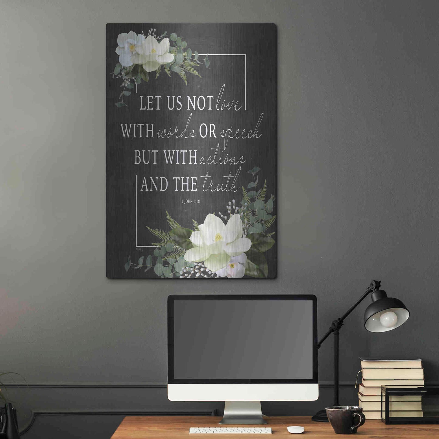 Luxe Metal Art 'Let Us Not Love' by Heidi Kuntz, Metal Wall Art,24x36