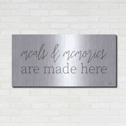 Luxe Metal Art 'Meals & Memories are Made Here' by Heidi Kuntz, Metal Wall Art,48x24