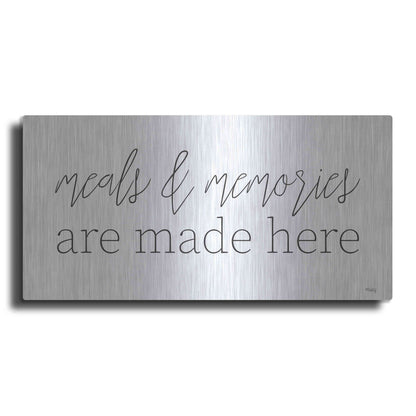 Luxe Metal Art 'Meals & Memories are Made Here' by Heidi Kuntz, Metal Wall Art