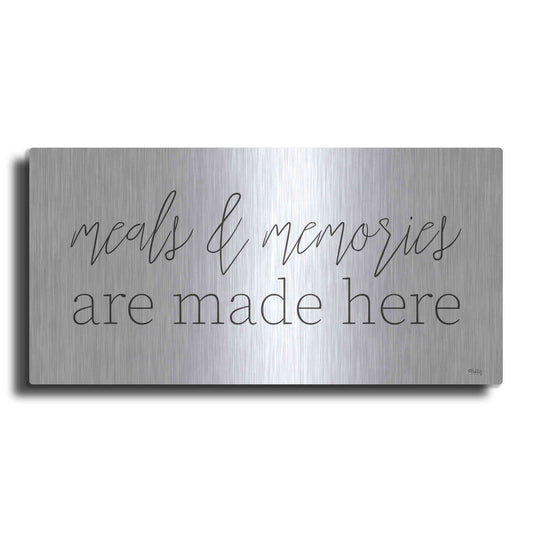 Luxe Metal Art 'Meals & Memories are Made Here' by Heidi Kuntz, Metal Wall Art