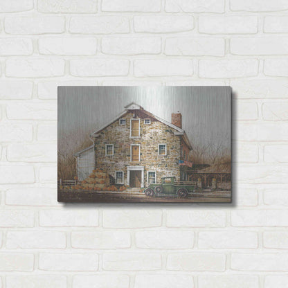 Luxe Metal Art 'Fall is in the Air' by John Rossini, Metal Wall Art,24x16