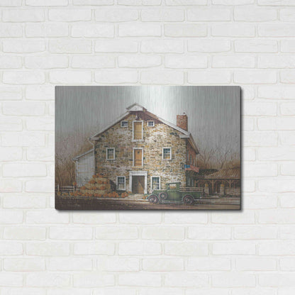 Luxe Metal Art 'Fall is in the Air' by John Rossini, Metal Wall Art,36x24