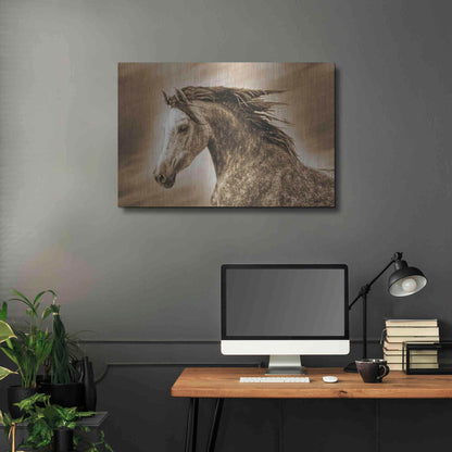 Luxe Metal Art 'Addie Gray' by Kari Brooks, Metal Wall Art,36x24