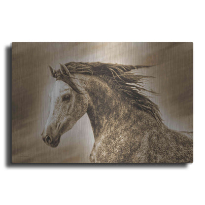 Luxe Metal Art 'Addie Gray' by Kari Brooks, Metal Wall Art