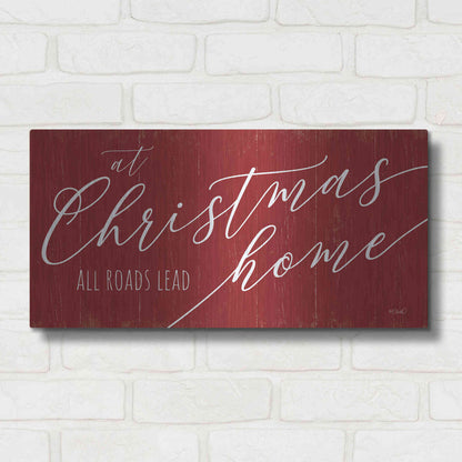 Luxe Metal Art 'At Christmas' by Kate Sherrill, Metal Wall Art,24x12