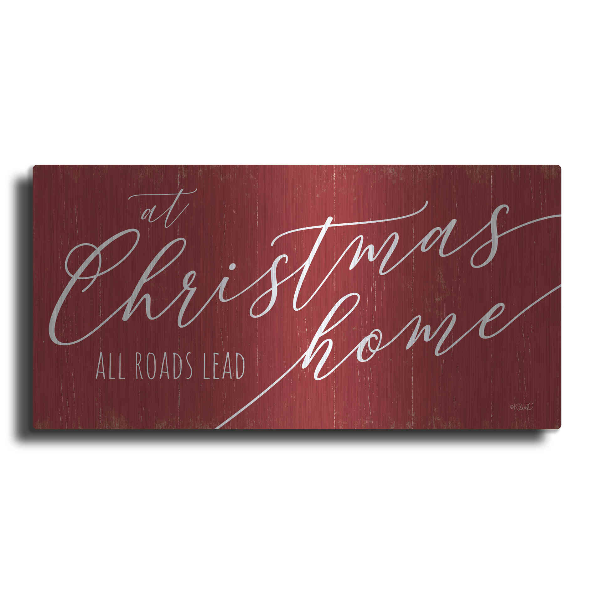 Luxe Metal Art 'At Christmas' by Kate Sherrill, Metal Wall Art