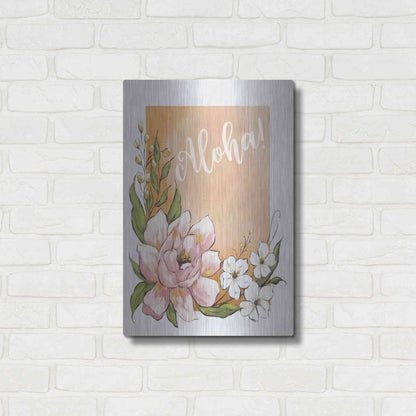Luxe Metal Art 'Aloha' by Michele Norman, Metal Wall Art,16x24