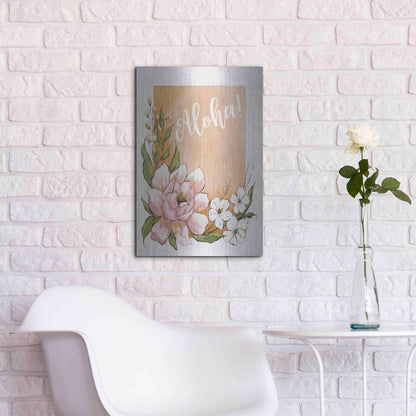 Luxe Metal Art 'Aloha' by Michele Norman, Metal Wall Art,16x24