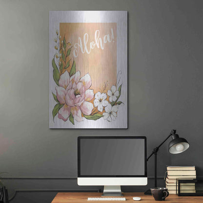 Luxe Metal Art 'Aloha' by Michele Norman, Metal Wall Art,24x36