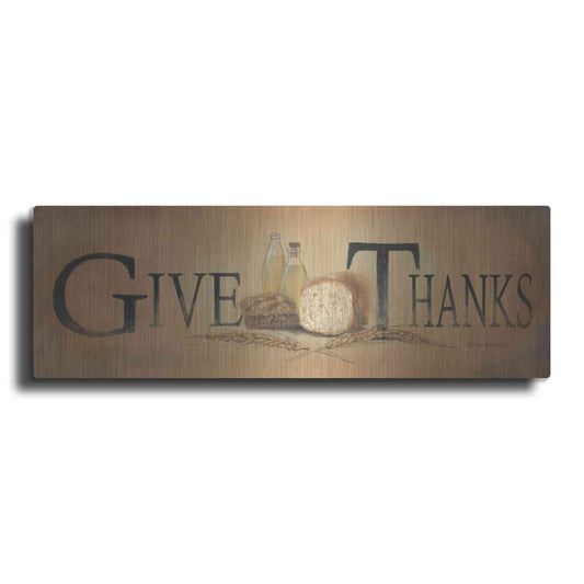 Luxe Metal Art 'Give Thanks' by Pam Britton, Metal Wall Art