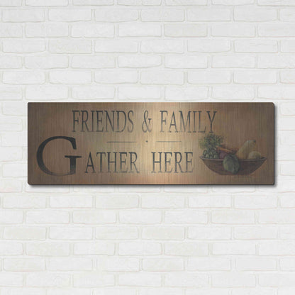 Luxe Metal Art 'Friends & Family' by Pam Britton, Metal Wall Art,48x16