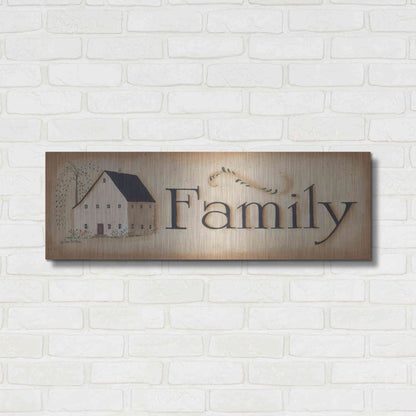 Luxe Metal Art 'Family' by Pam Britton, Metal Wall Art,36x12