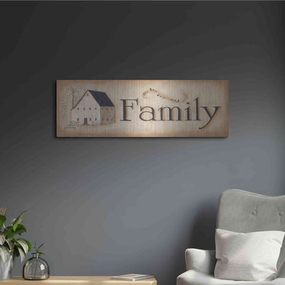 Luxe Metal Art 'Family' by Pam Britton, Metal Wall Art,36x12