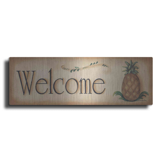 Luxe Metal Art 'Welcome' by Pam Britton, Metal Wall Art