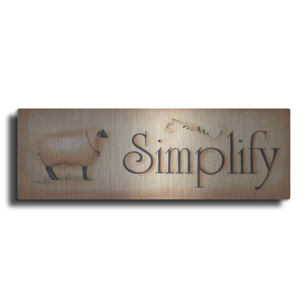 Luxe Metal Art 'Simplify' by Pam Britton, Metal Wall Art