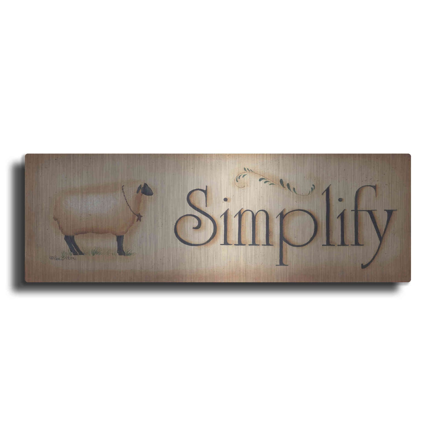 Luxe Metal Art 'Simplify' by Pam Britton, Metal Wall Art