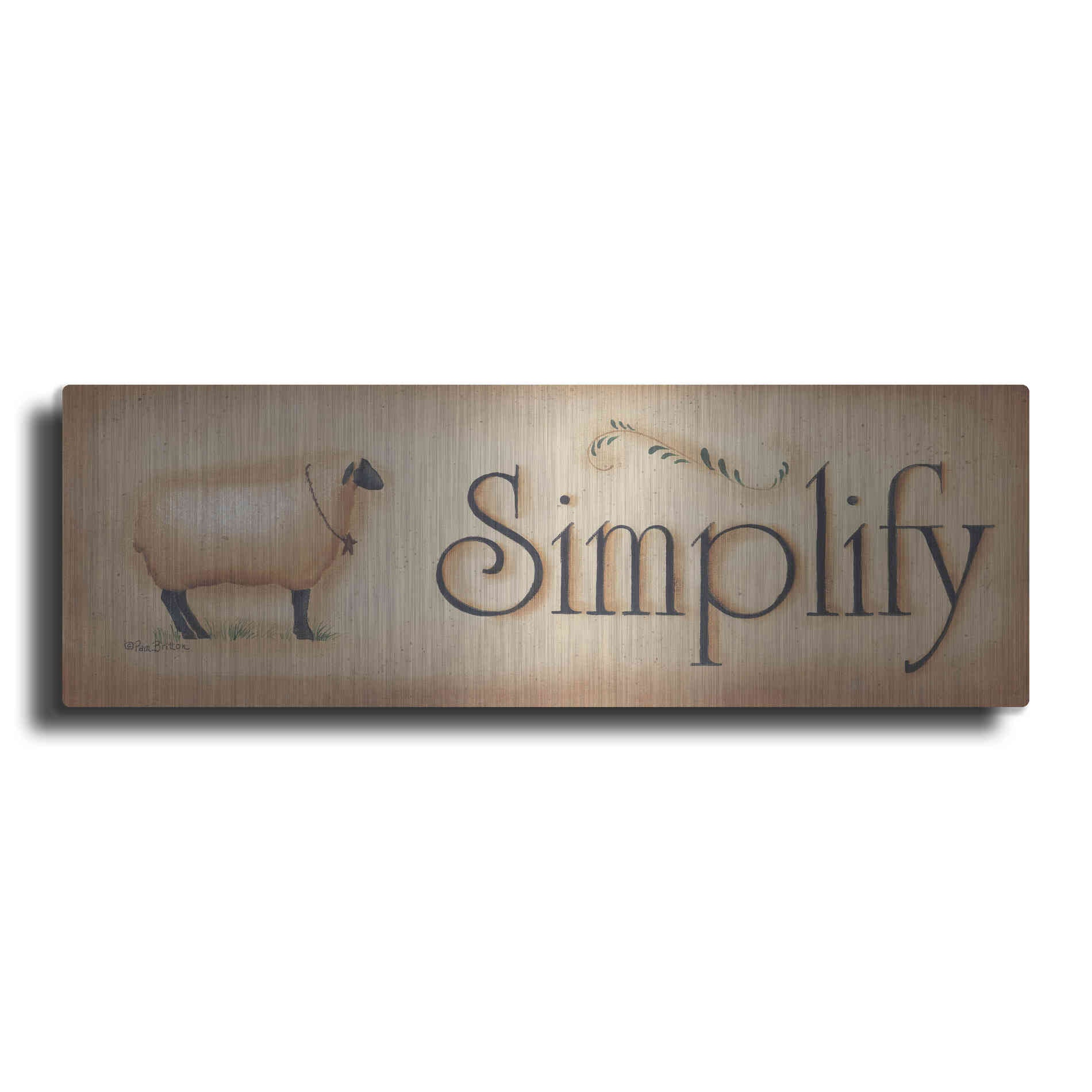 Luxe Metal Art 'Simplify' by Pam Britton, Metal Wall Art