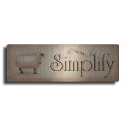 Luxe Metal Art 'Simplify' by Pam Britton, Metal Wall Art