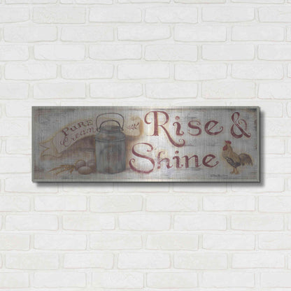Luxe Metal Art 'Rise & Shine' by Pam Britton, Metal Wall Art,36x12