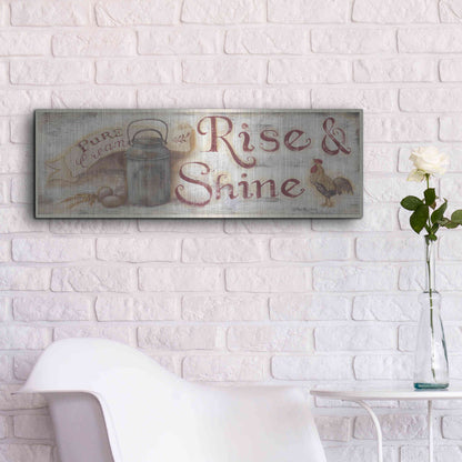 Luxe Metal Art 'Rise & Shine' by Pam Britton, Metal Wall Art,36x12