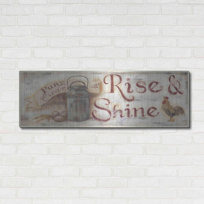 Luxe Metal Art 'Rise & Shine' by Pam Britton, Metal Wall Art,48x16