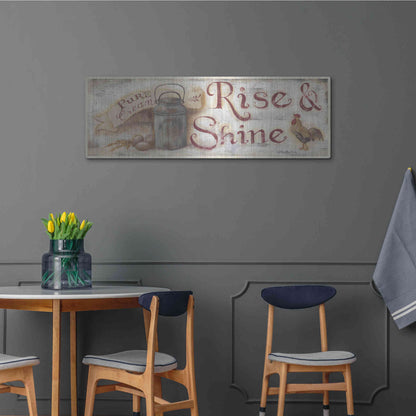 Luxe Metal Art 'Rise & Shine' by Pam Britton, Metal Wall Art,48x16