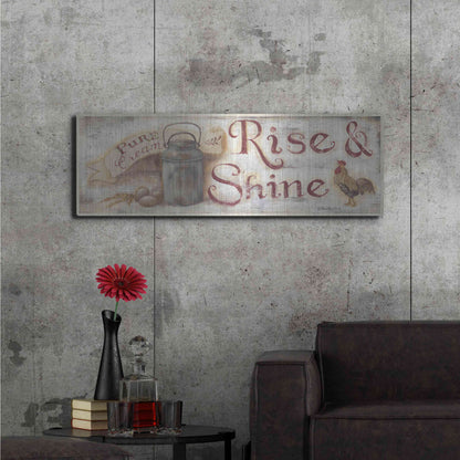 Luxe Metal Art 'Rise & Shine' by Pam Britton, Metal Wall Art,48x16
