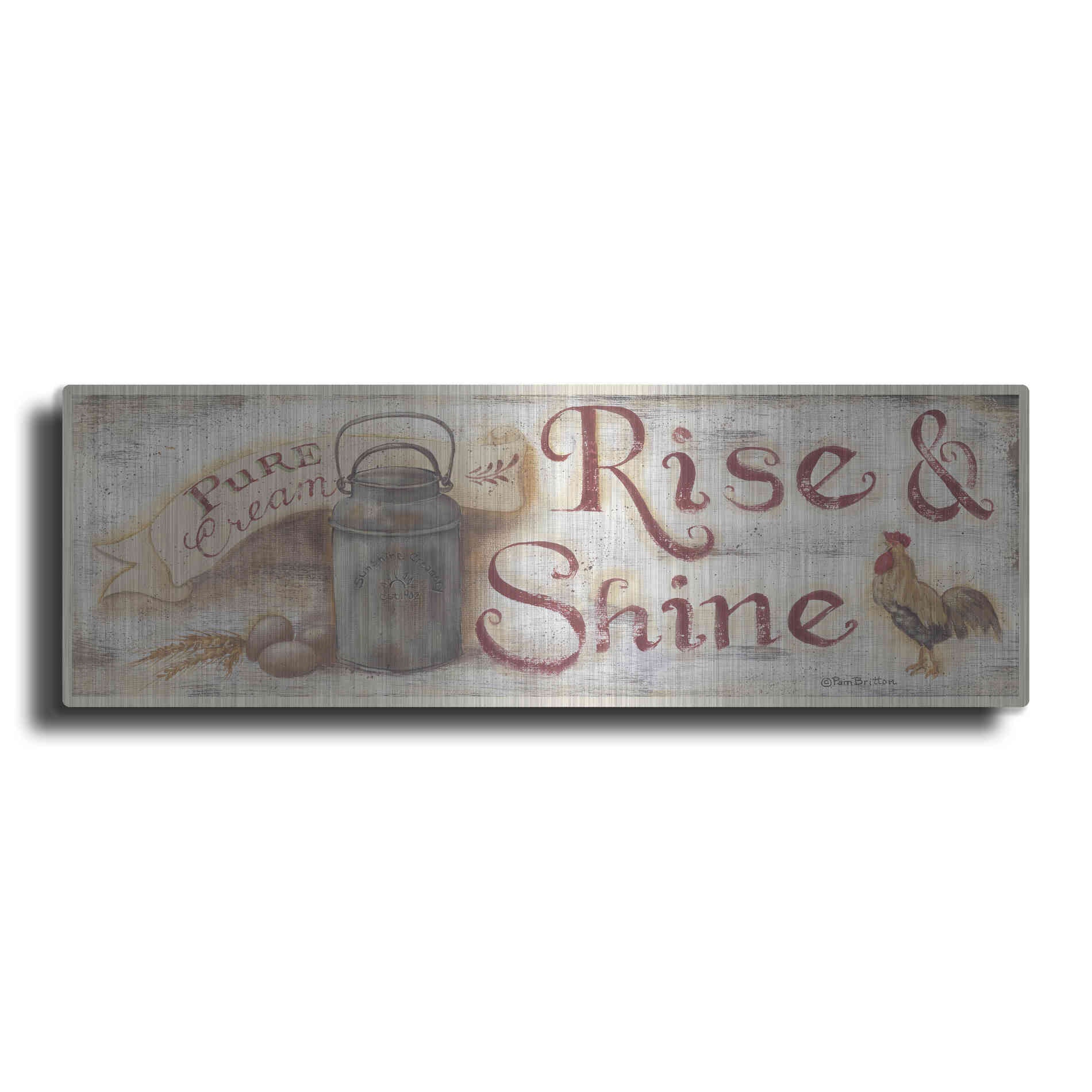 Luxe Metal Art 'Rise & Shine' by Pam Britton, Metal Wall Art