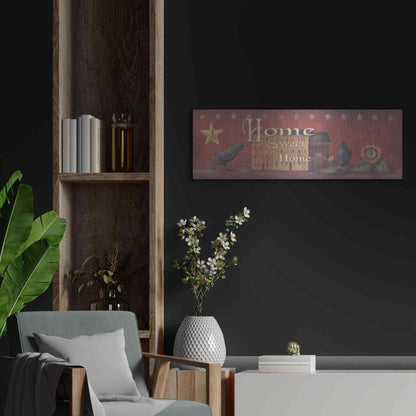 Luxe Metal Art 'Home Sweet Home' by Pam Britton, Metal Wall Art,36x12