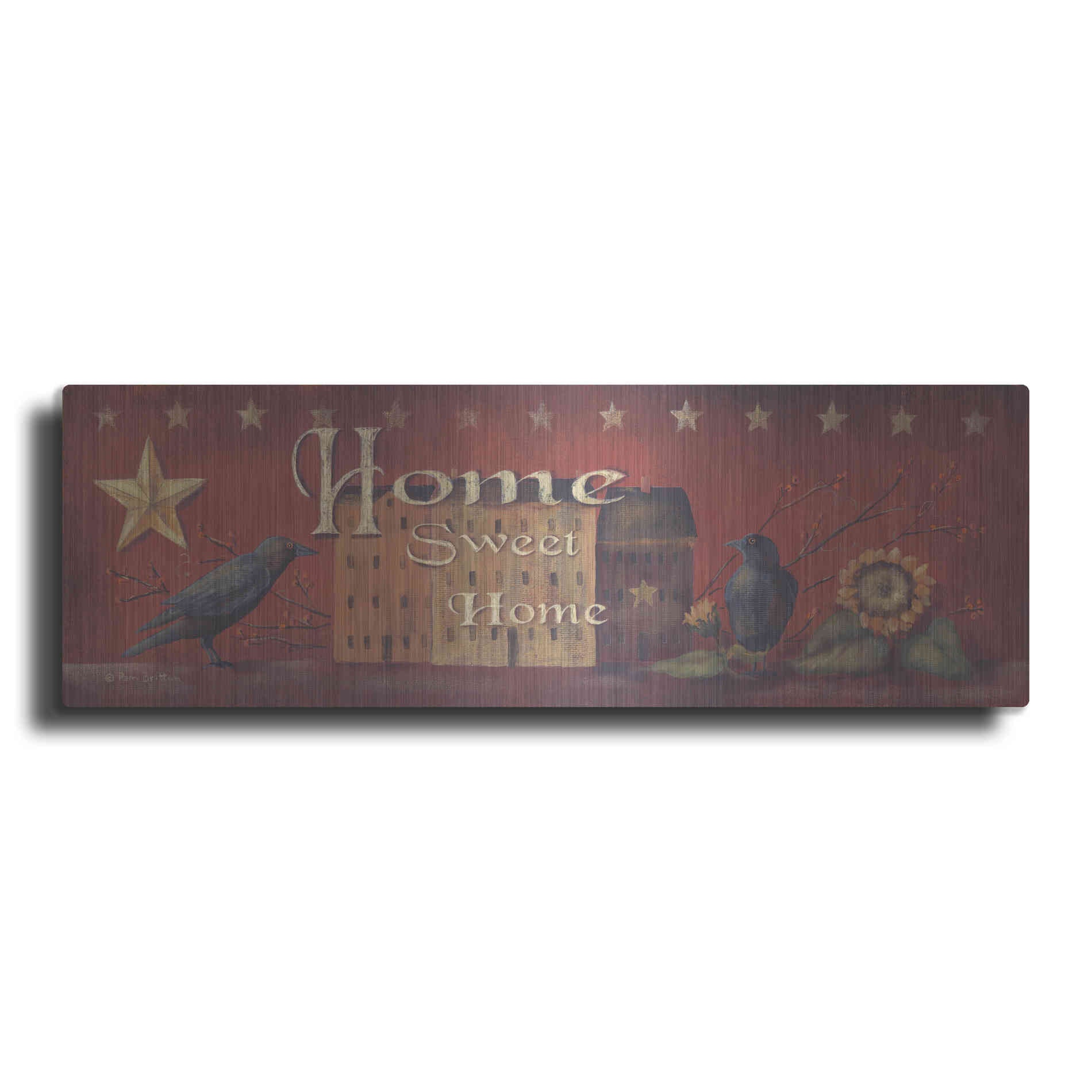 Luxe Metal Art 'Home Sweet Home' by Pam Britton, Metal Wall Art