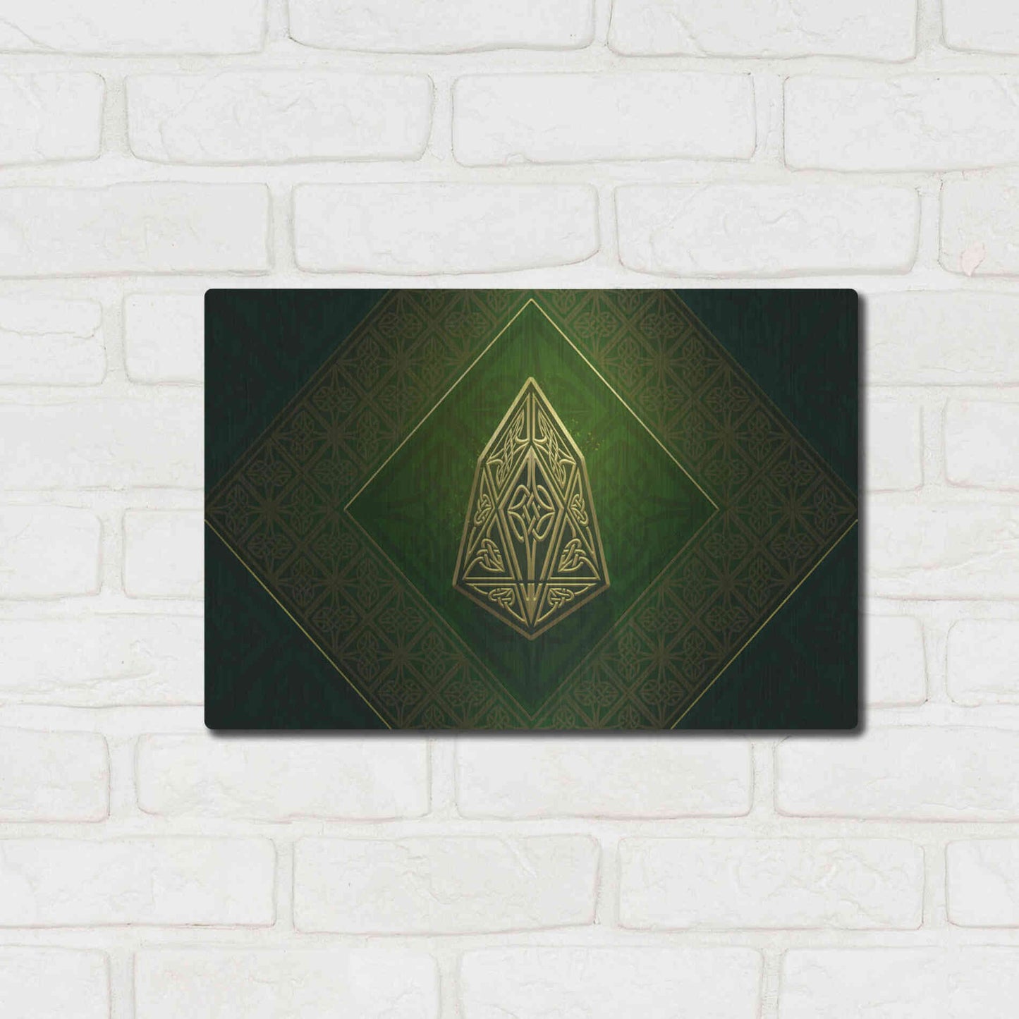 Luxe Metal Art 'Celtic Knot EOS Crypto' by Katalina, Metal Wall Art,16x12