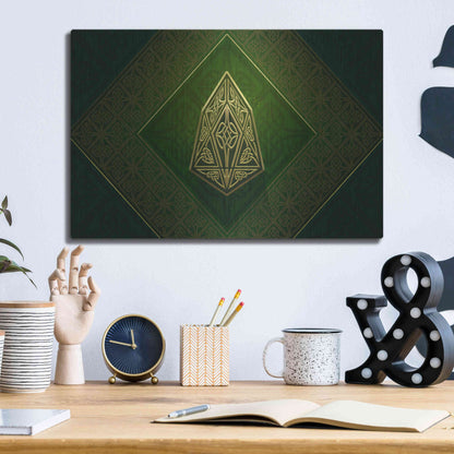 Luxe Metal Art 'Celtic Knot EOS Crypto' by Katalina, Metal Wall Art,16x12