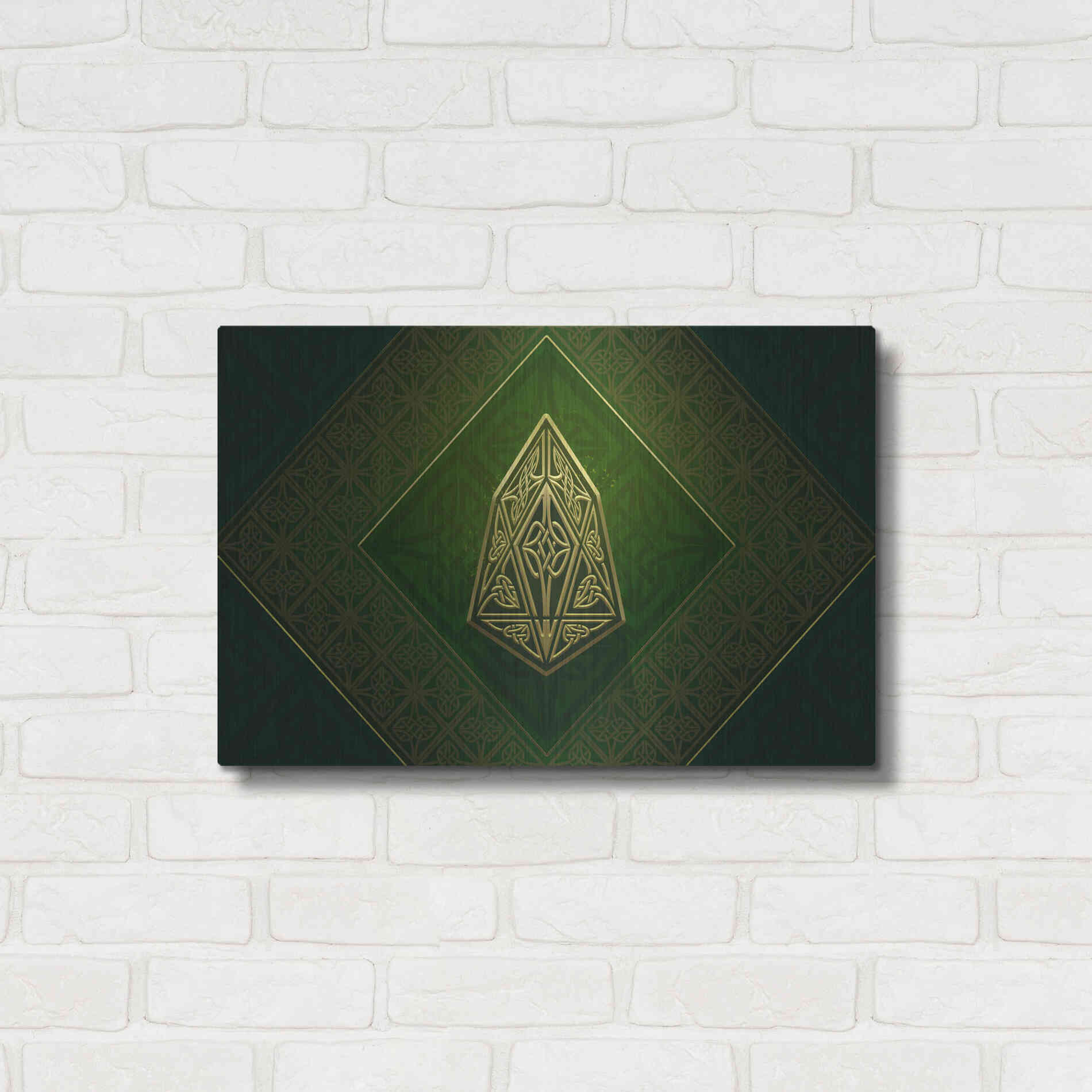 Luxe Metal Art 'Celtic Knot EOS Crypto' by Katalina, Metal Wall Art,24x16