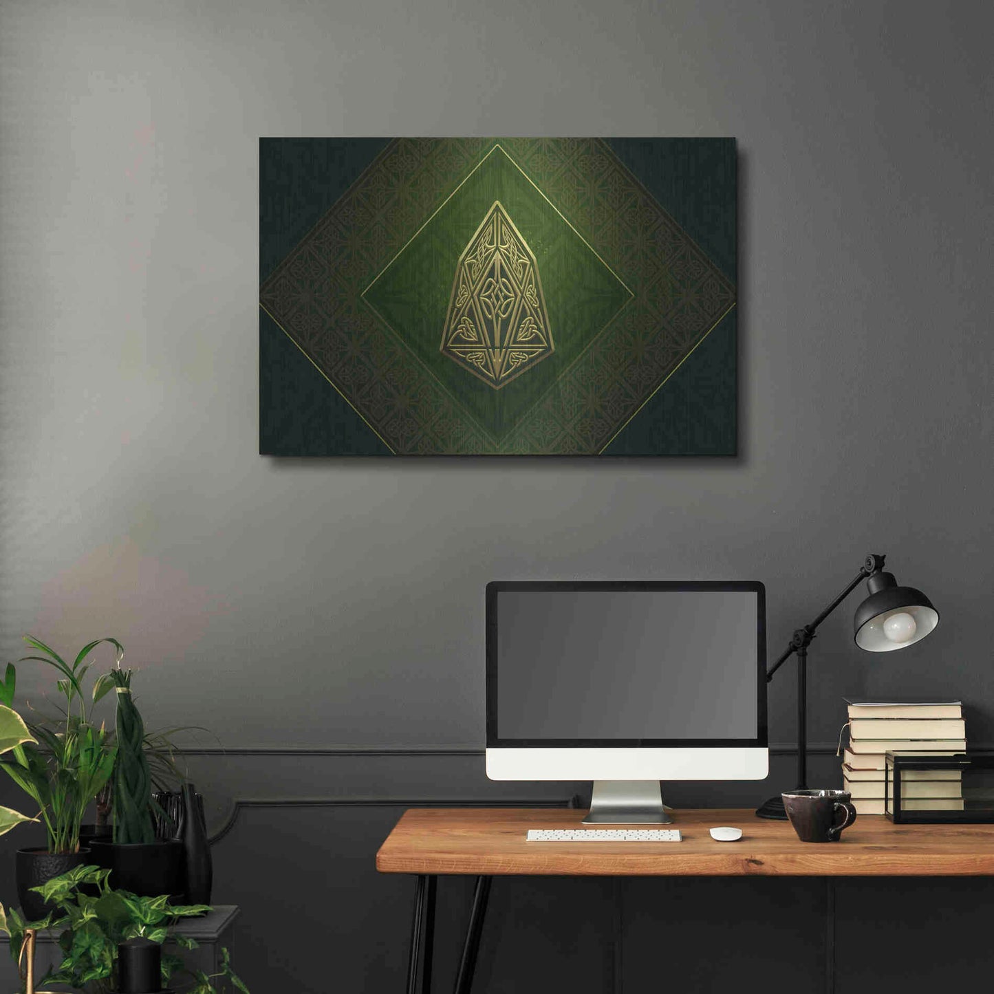 Luxe Metal Art 'Celtic Knot EOS Crypto' by Katalina, Metal Wall Art,36x24