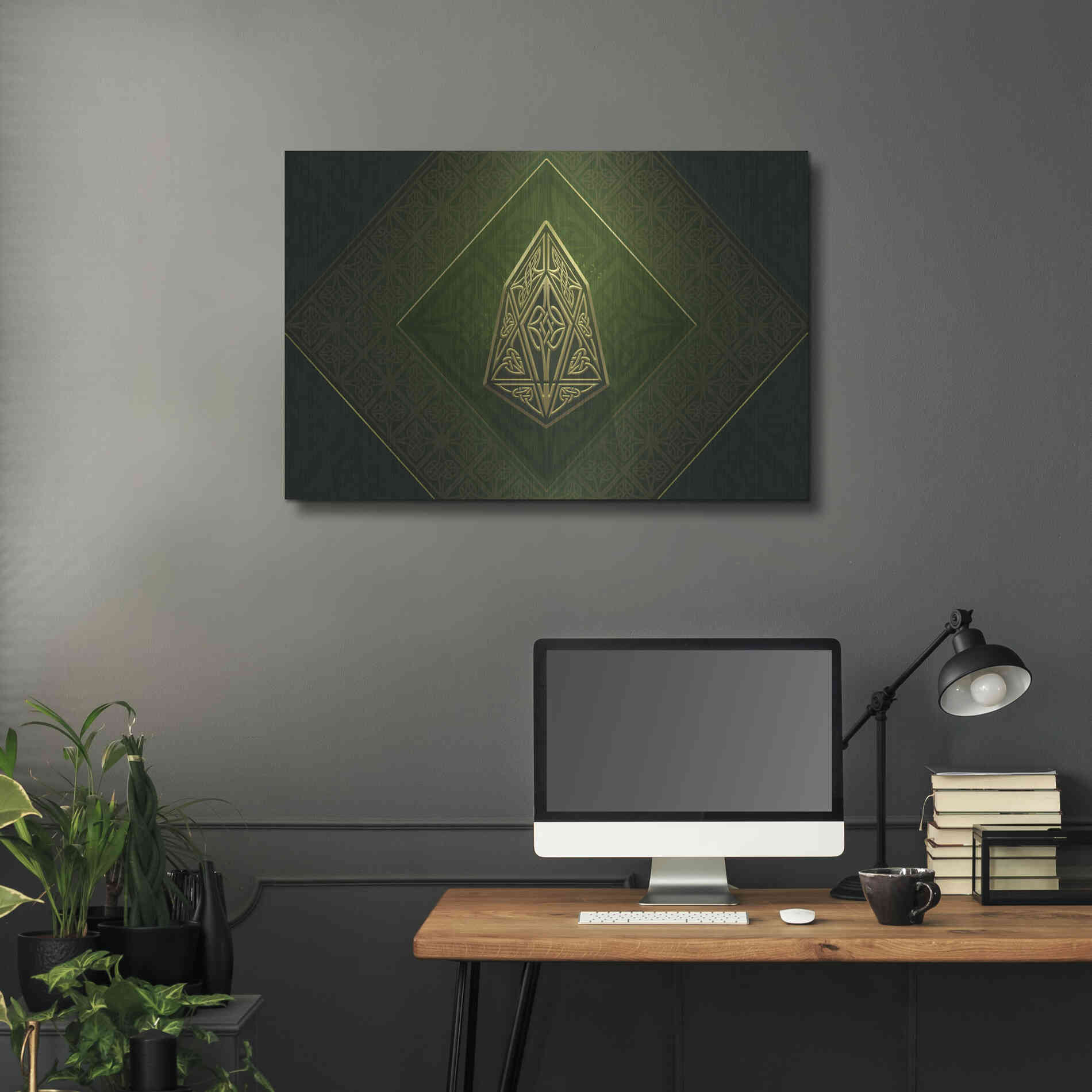 Luxe Metal Art 'Celtic Knot EOS Crypto' by Katalina, Metal Wall Art,36x24