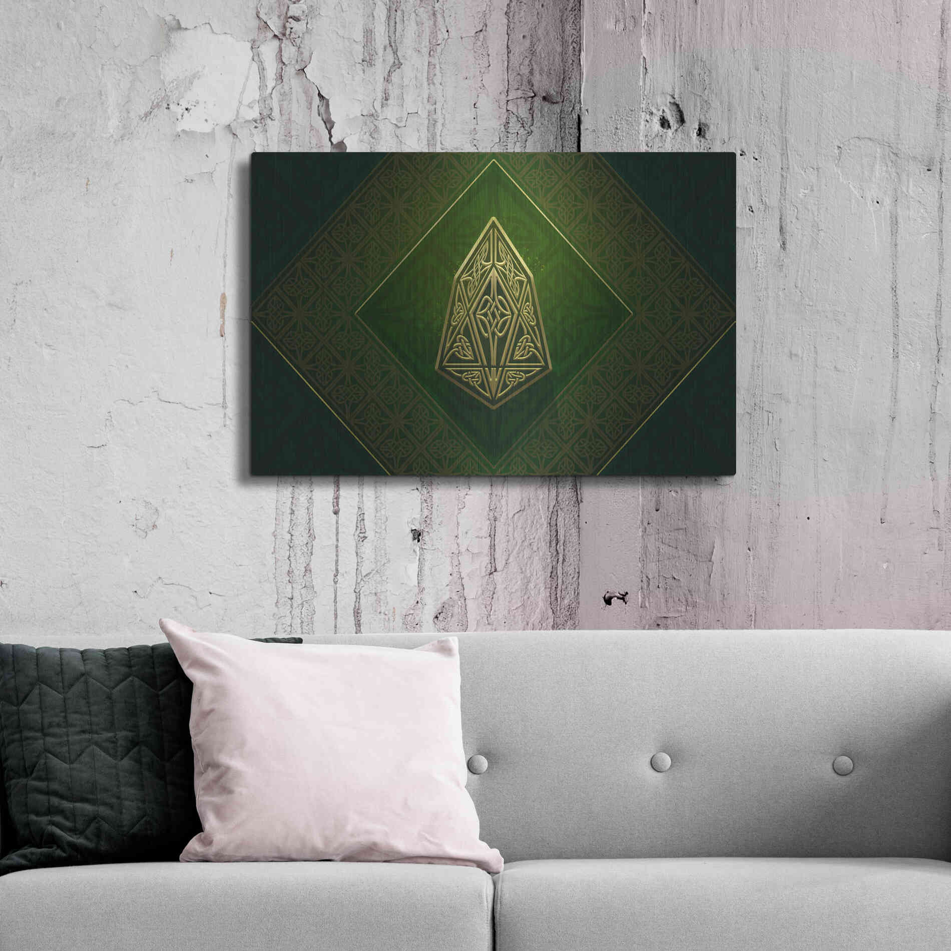 Luxe Metal Art 'Celtic Knot EOS Crypto' by Katalina, Metal Wall Art,36x24