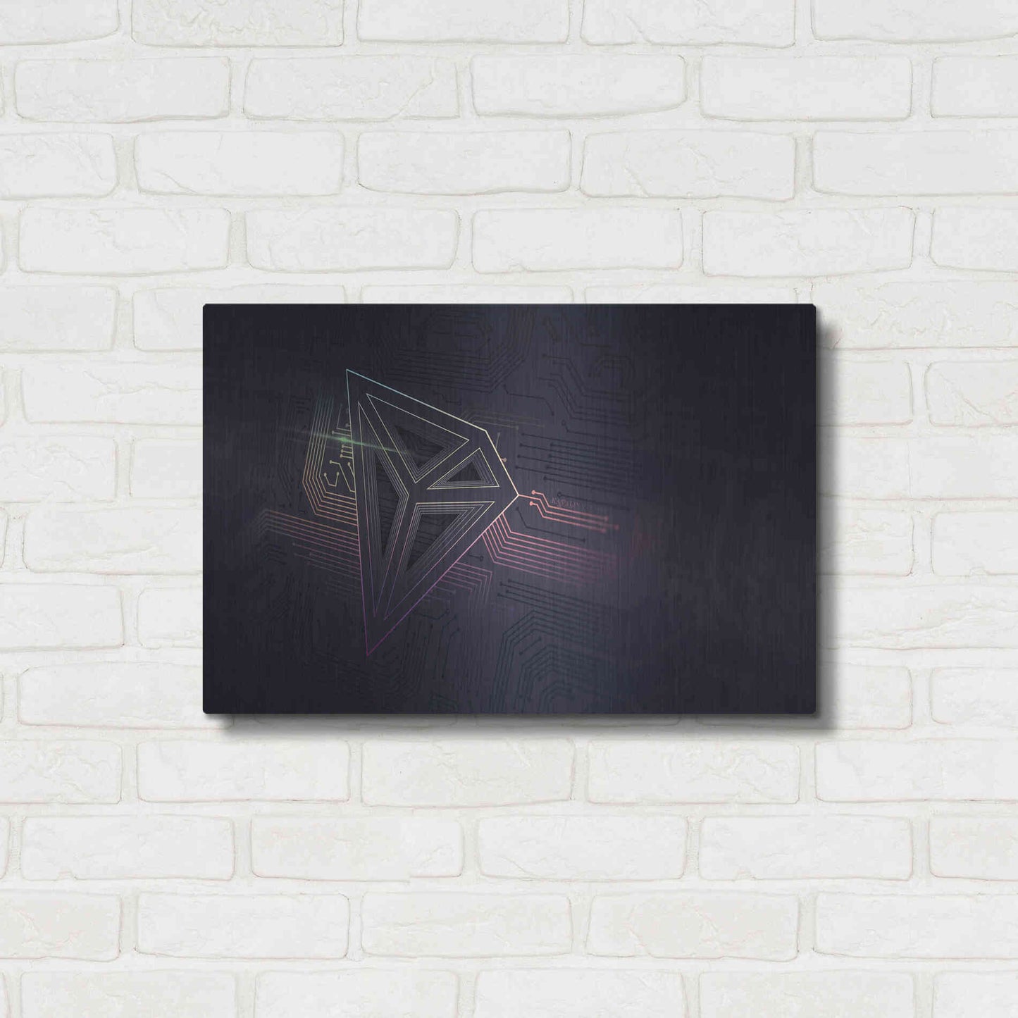 Luxe Metal Art 'Crypto-Tron' by Katalina, Metal Wall Art,24x16