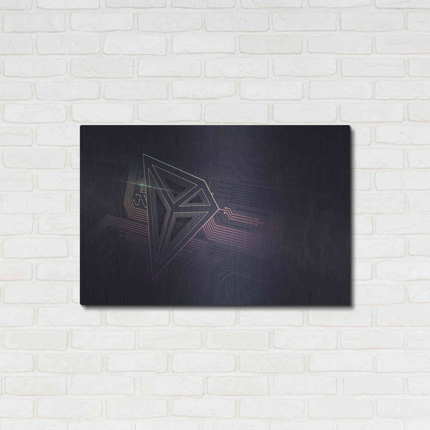 Luxe Metal Art 'Crypto-Tron' by Katalina, Metal Wall Art,36x24