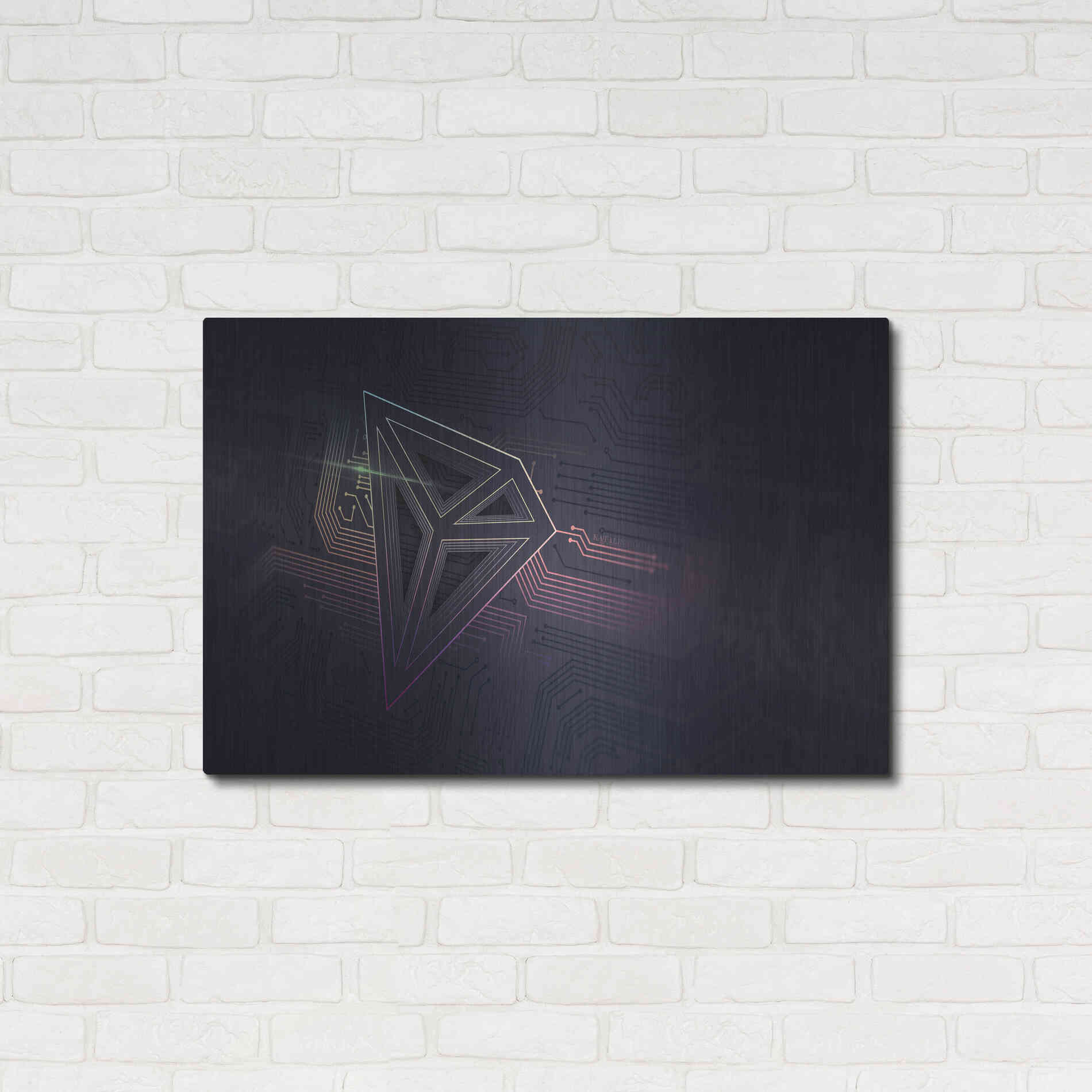 Luxe Metal Art 'Crypto-Tron' by Katalina, Metal Wall Art,36x24