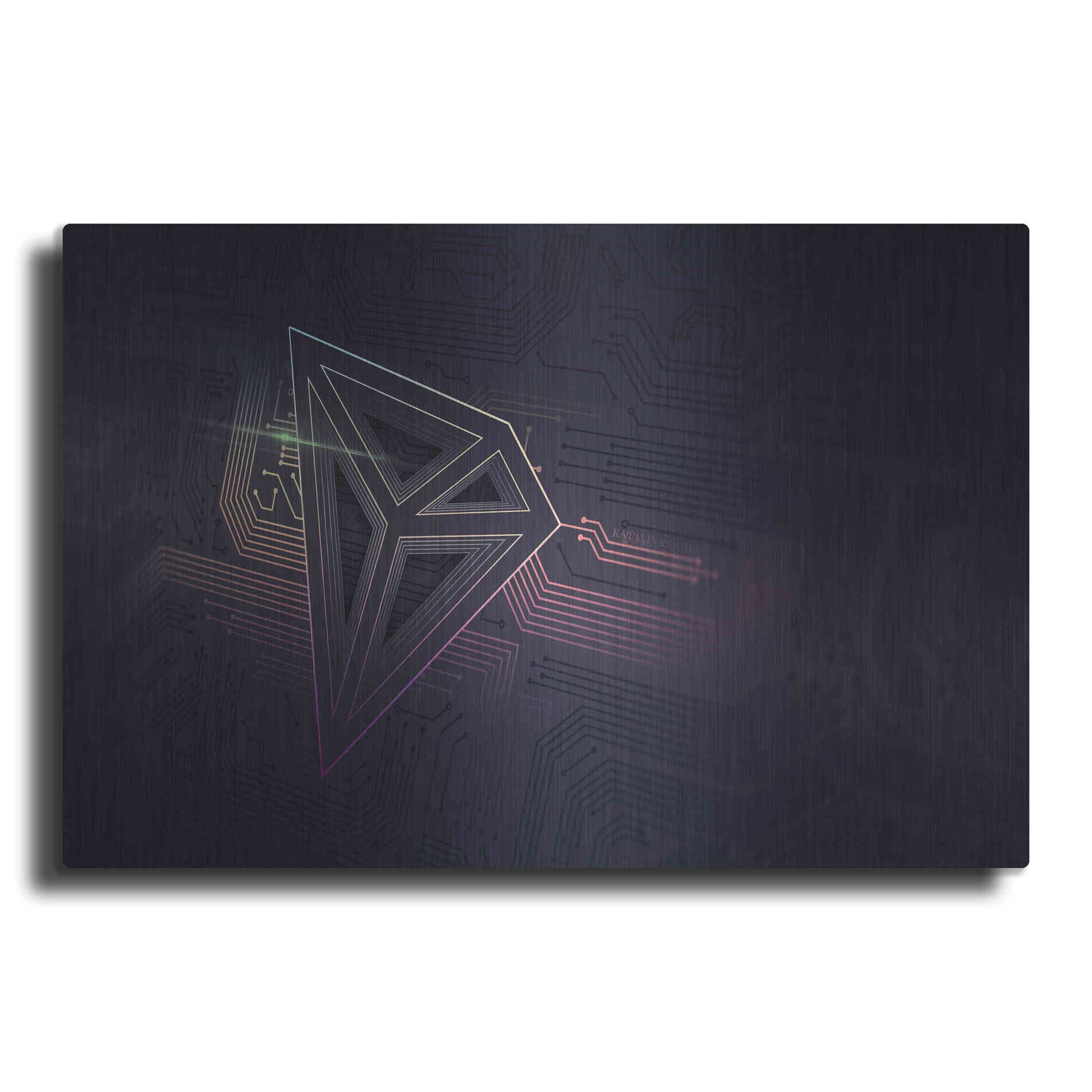 Luxe Metal Art 'Crypto-Tron' by Katalina, Metal Wall Art