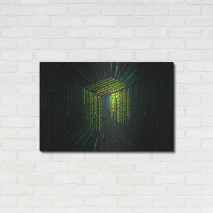 Luxe Metal Art 'Digital Rain Neo Crypto' by Katalina, Metal Wall Art,36x24