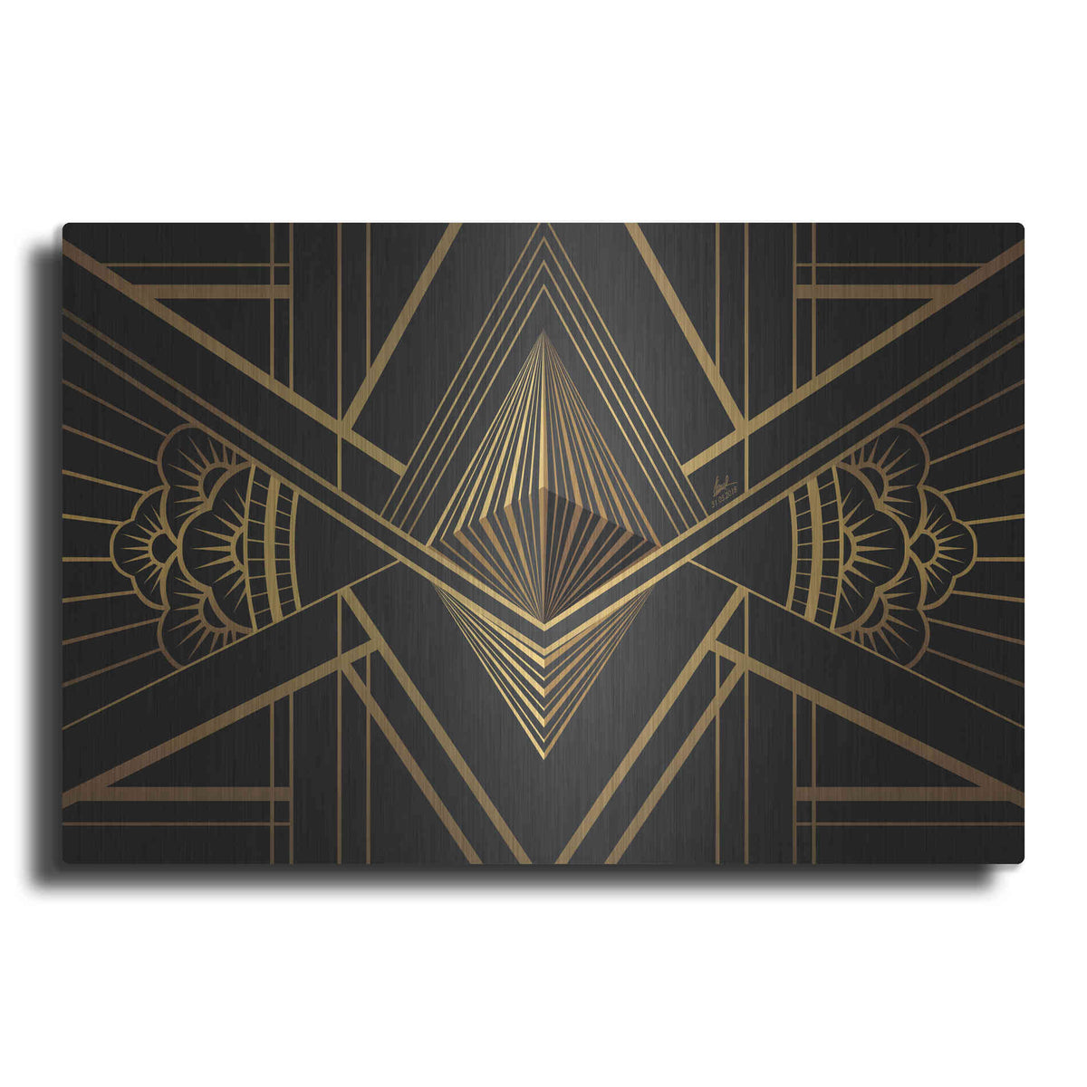 Luxe Metal Art 'Art Deco Ethereum' by Katalina, Metal Wall Art
