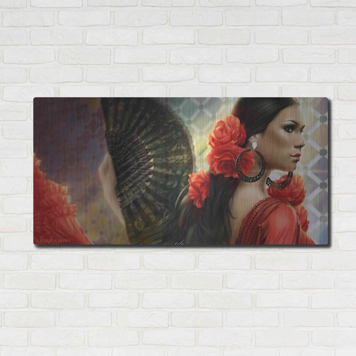 Luxe Metal Art 'Gift of art' by Katalina, Metal Wall Art,48x24