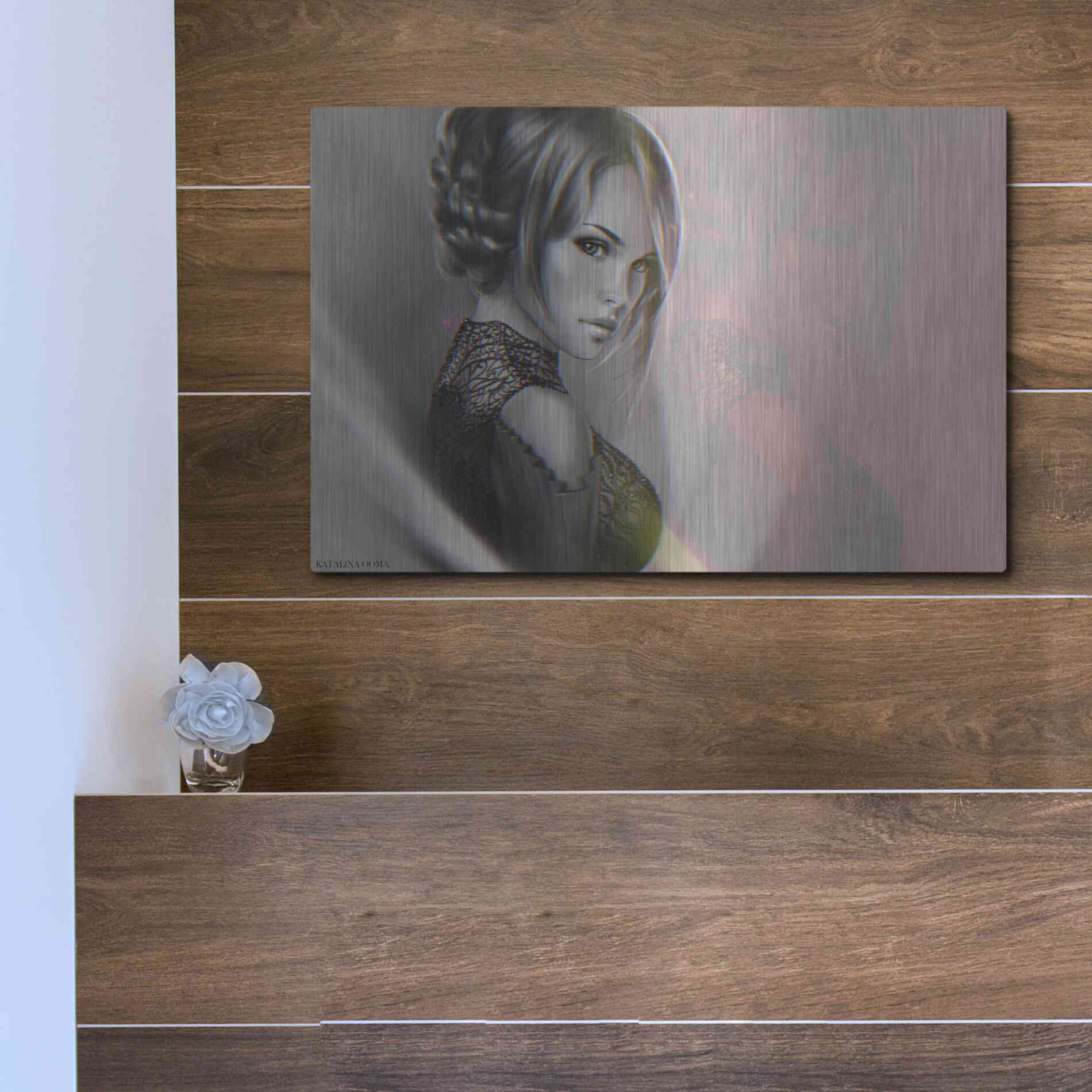 Luxe Metal Art 'Keelan' by Katalina, Metal Wall Art,16x12