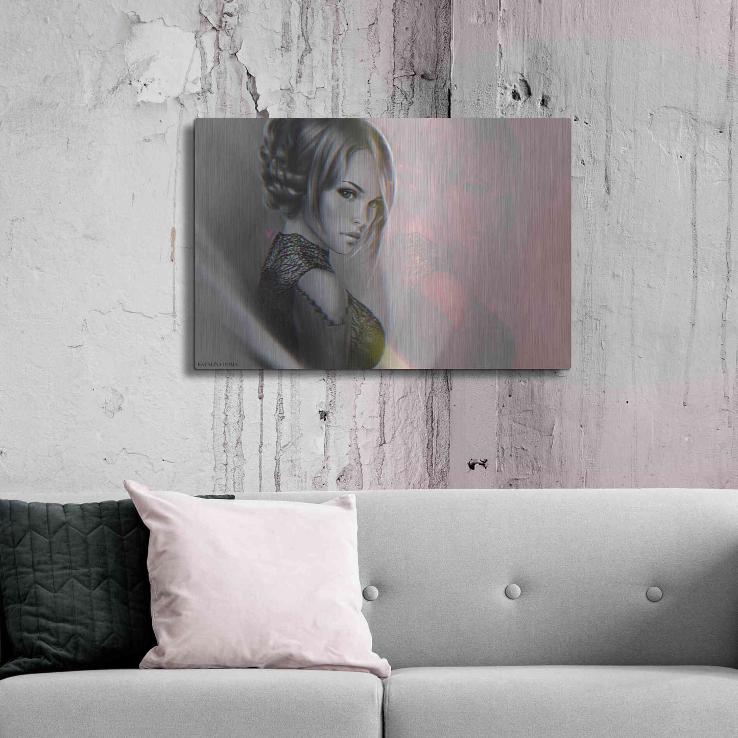 Luxe Metal Art 'Keelan' by Katalina, Metal Wall Art,36x24