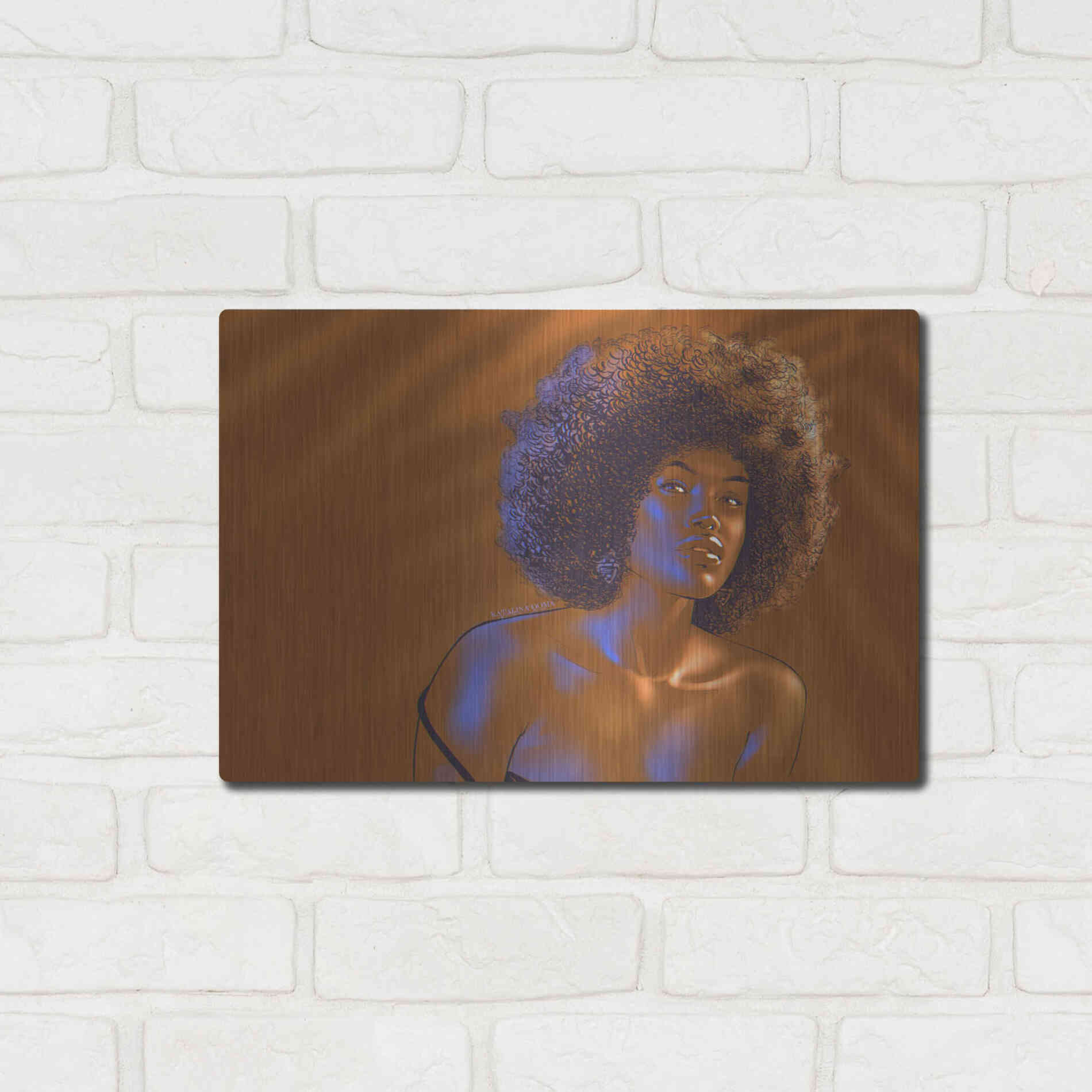 Luxe Metal Art 'Tanarelle' by Katalina, Metal Wall Art,16x12