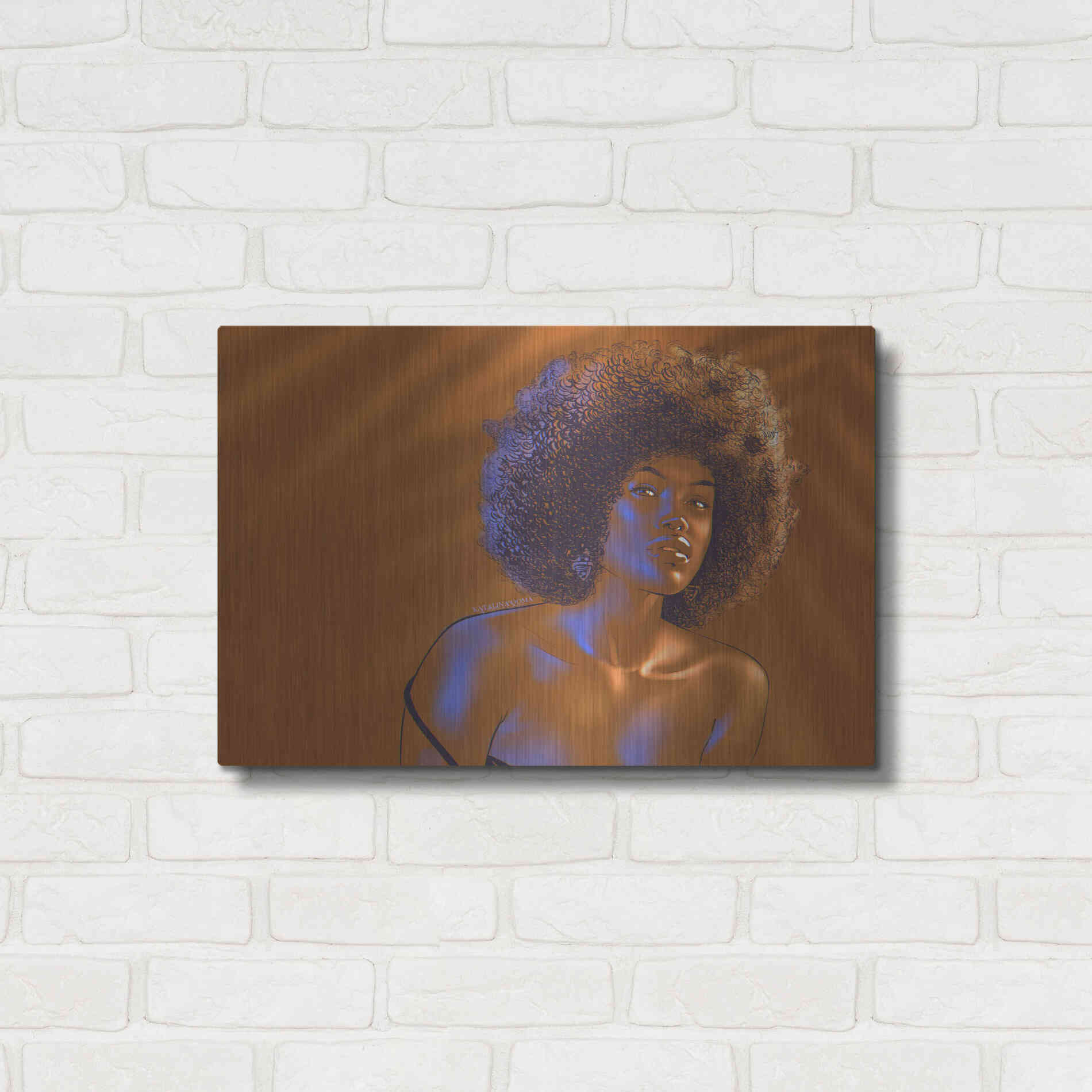 Luxe Metal Art 'Tanarelle' by Katalina, Metal Wall Art,24x16